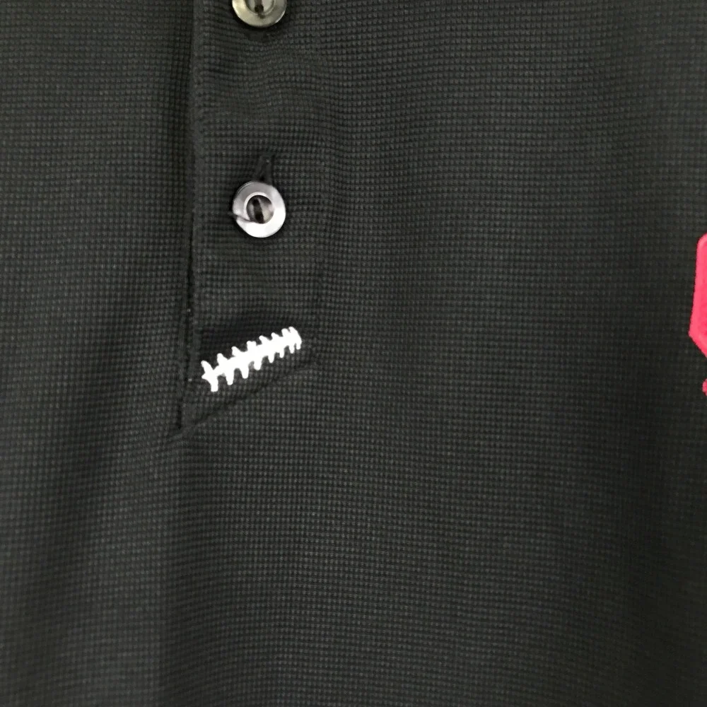 Nike Polo Oklahoma Sooners Mens XL Black Red Nike FIT DRY Team Sideline OU